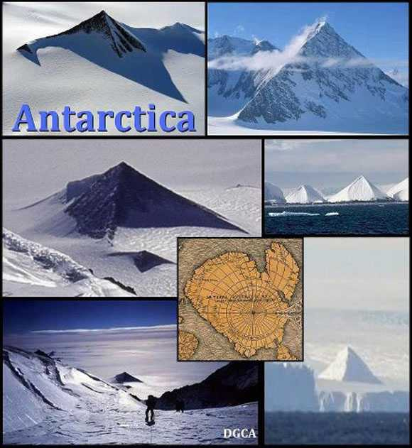 Antartical many pyramids